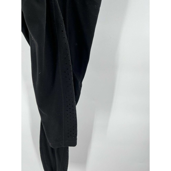 Athleta Womens Size XS High-Waist Black Lacer Cut Mesh Leggings Side Pockets - Picture 2 of 5